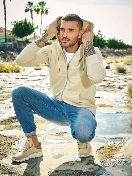 emilio adani Sweatjacke mit Kapuze Beige