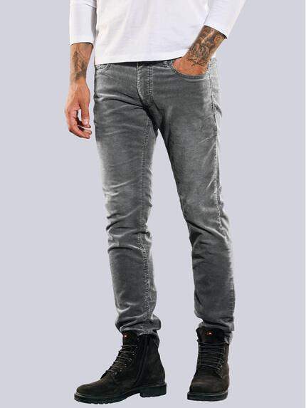 emilio adani 5-Pocket Hose aus Cord Dunkelgrau