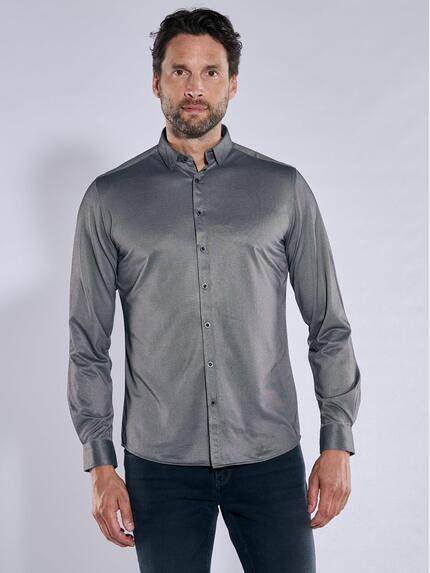 ENGBERS GERMANY Langarm-Hemd slim fit Dunkelgrau