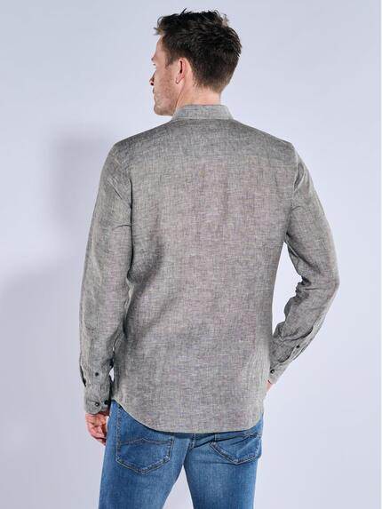 engbers Herren Langarm-Hemd aus Leinen Grau 38583 engbers Herren Langarm-Hemd aus Leinen Grau 38583
