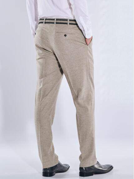 emilio adani Herren Anzughose meliert Beige 39474