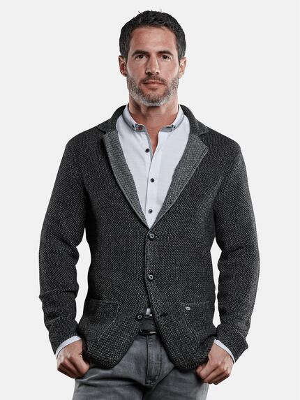 engbers Hochwertiges Stricksakko Schwarz