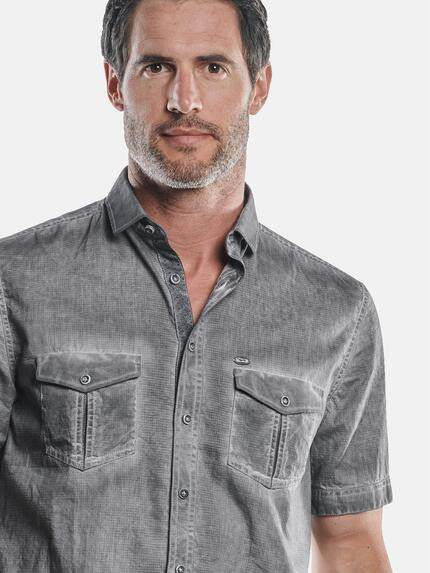 engbers Herren Hemd mit Waschungen Silbergrau 29939 engbers Herren Hemd mit Waschungen Silbergrau 29939