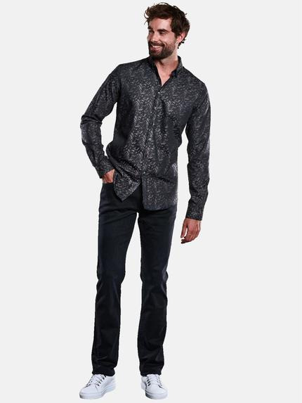 ENGBERS GERMANY Herren Langarm-Hemd gemustert Anthrazit 33798 ENGBERS GERMANY Herren Langarm-Hemd gemustert Anthrazit 33798