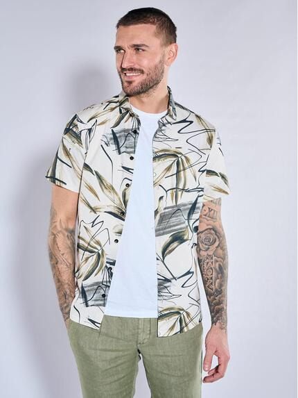 emilio adani Kurzarm-Hemd slim fit Khaki