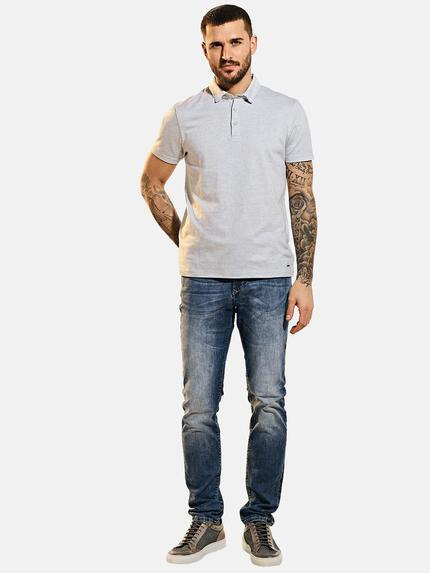 emilio adani Herren Poloshirt mit Jacquard-Struktur Grau 31707 emilio adani Herren Poloshirt mit Jacquard-Struktur Grau 31707