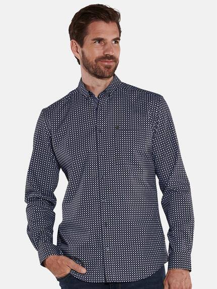 engbers Herren Langarm-Hemd gemustert Blau 36160 engbers Herren Langarm-Hemd gemustert Blau 36160