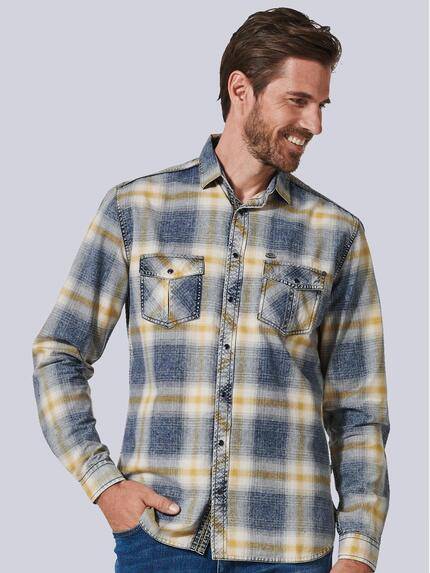 engbers Herren Langarm-Hemd kariert Gelb 35327 engbers Herren Langarm-Hemd kariert Gelb 35327