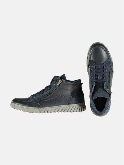 engbers Herren High-Sneaker mit Reißverschluss Saphirblau 31942