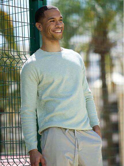 emilio adani Pullover meliert Hellgruen