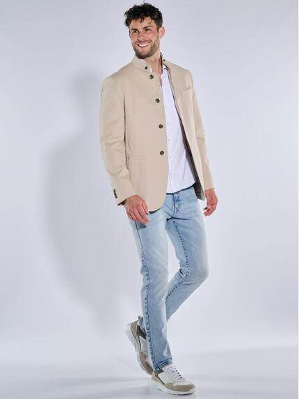 emilio adani Herren Freizeit-Sakko slim fit Beige 38224