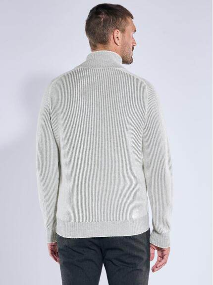 emilio adani Herren Strickjacke strukturiert Naturweiss 39558