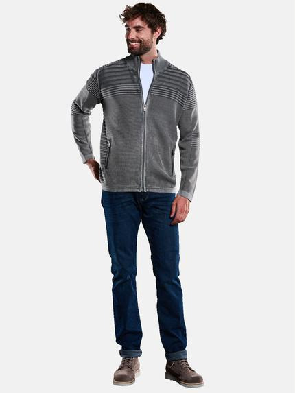 engbers Herren Cardigan strukturiert Grau 33388 engbers Herren Cardigan strukturiert Grau 33388