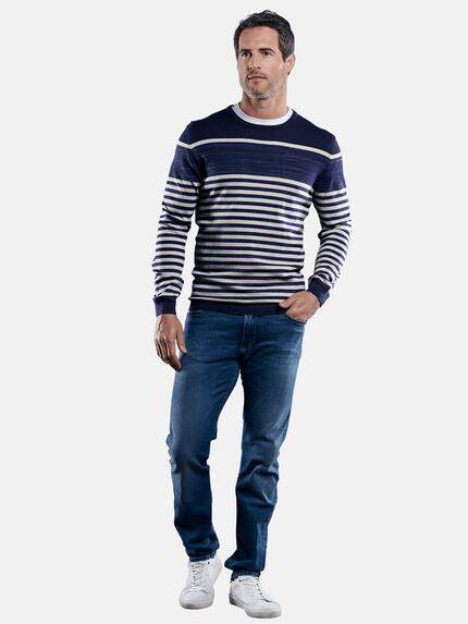 engbers Herren Gestreifter Pullover Marineblau 29606 engbers Herren Gestreifter Pullover Marineblau 29606