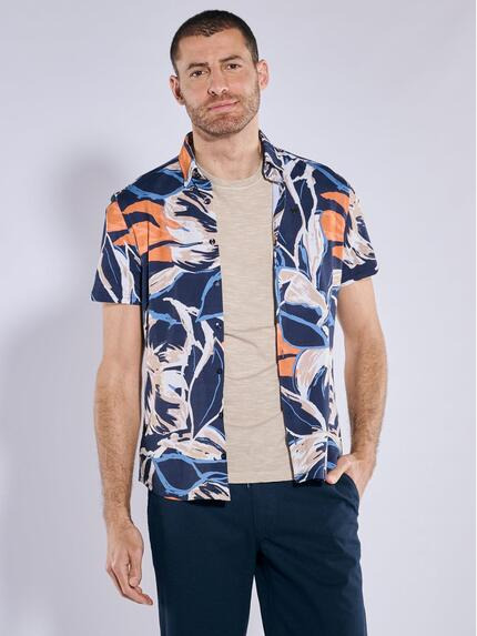 engbers Kurzarm-Hemd slim fit Orange