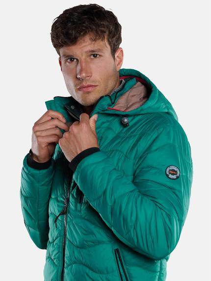 engbers Herren Steppjacke mit abnehmbarer Kapuze Petrol 33290