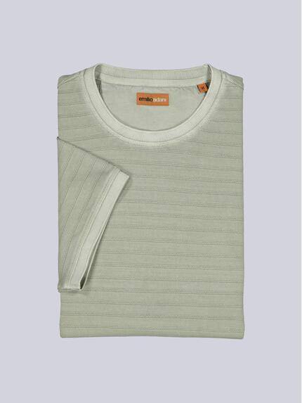 emilio adani Herren T-Shirt gestreift Grün 38931