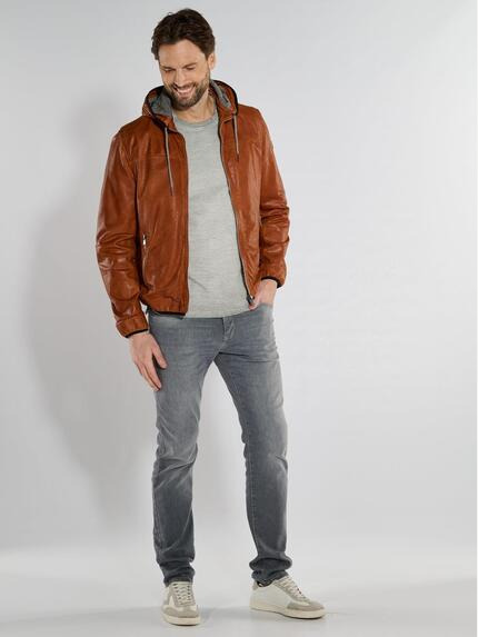 engbers Herren Lederjacke Orange 36511 engbers Herren Lederjacke Orange 36511