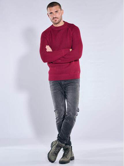 emilio adani Herren Rundhals Pullover Rot 39954