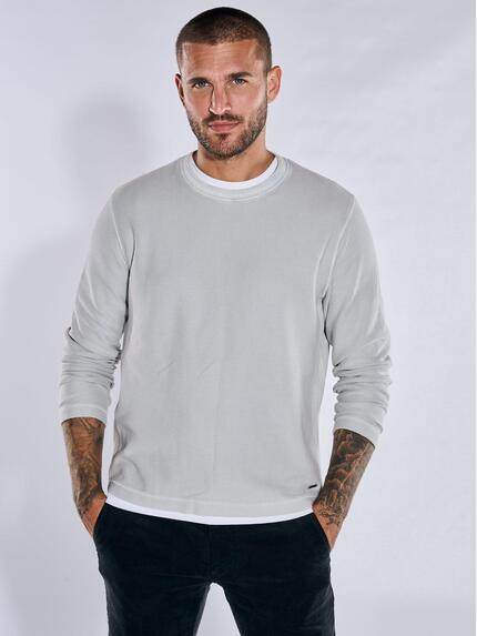 emilio adani Herren Pullover strukturiert Grau 38024