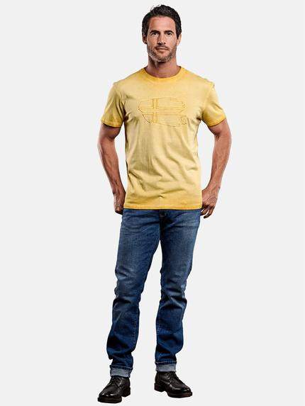 engbers Herren T-Shirt mit Applikationen Sonnenorange 28008 engbers Herren T-Shirt mit Applikationen Sonnenorange 28008