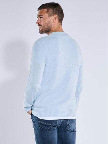 emilio adani Herren Strickpullover strukturiert Hellblau 39696 emilio adani Herren Strickpullover strukturiert Hellblau 39696