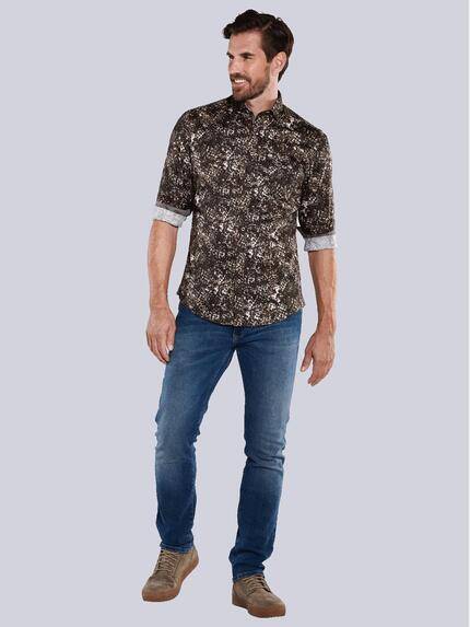 engbers Herren Langarm-Hemd gemustert Braun 35790 engbers Herren Langarm-Hemd gemustert Braun 35790
