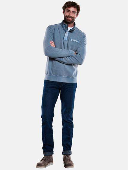 engbers Herren Sweatshirt mit Stehkragen Saphirblau 33760 engbers Herren Sweatshirt mit Stehkragen Saphirblau 33760