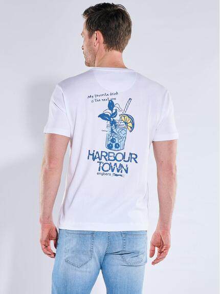 engbers Herren T-Shirt mit Rückenprint Reinweiss 40726 engbers Herren T-Shirt mit Rückenprint Reinweiss 40726