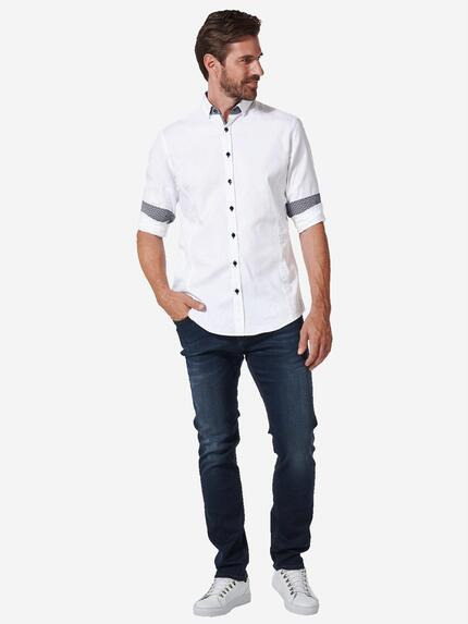 ENGBERS GERMANY Herren Langarm-Hemd dezent glänzend Reinweiss 36713 ENGBERS GERMANY Herren Langarm-Hemd dezent glänzend Reinweiss 36713