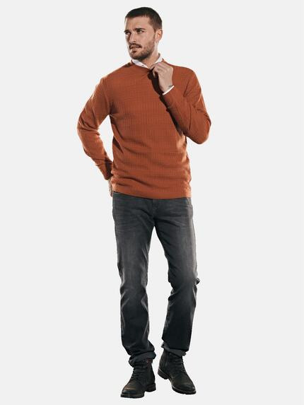 emilio adani Herren Pullover aus Merinowolle Orange 32064 emilio adani Herren Pullover aus Merinowolle Orange 32064