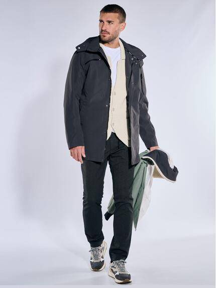 emilio adani Herren 2 in 1 Jacke mit Funktion Grau 39328