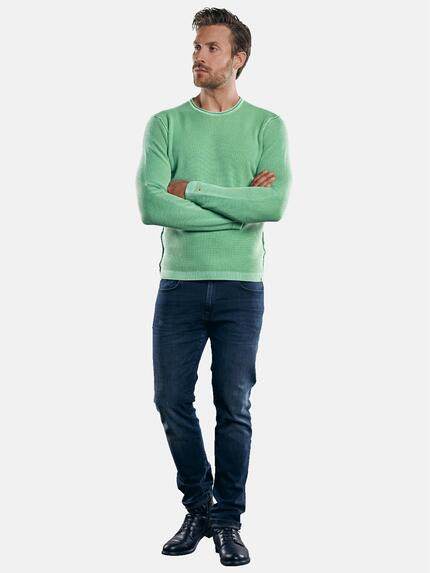 emilio adani Herren Modischer Rundhalspullover mit lässiger Strukturoberfläche Grün 30053 emilio adani Herren Modischer Rundhalspullover mit lässiger Strukturoberfläche Grün 30053