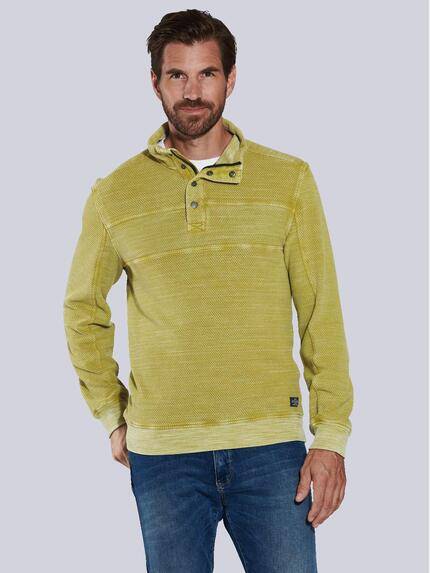 engbers Sweatshirt gestreift Safrangelb