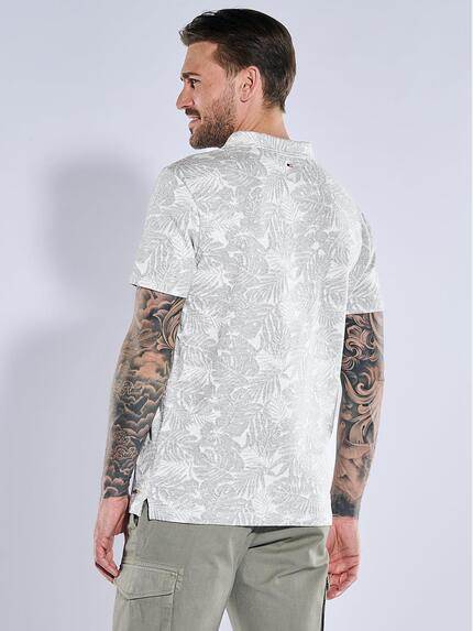 emilio adani Herren Polo-Shirt gemustert Grau 38933 emilio adani Herren Polo-Shirt gemustert Grau 38933
