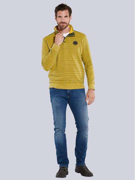 engbers Herren Sweatshirt mit Stehkragen Gelb 35670 engbers Herren Sweatshirt mit Stehkragen Gelb 35670