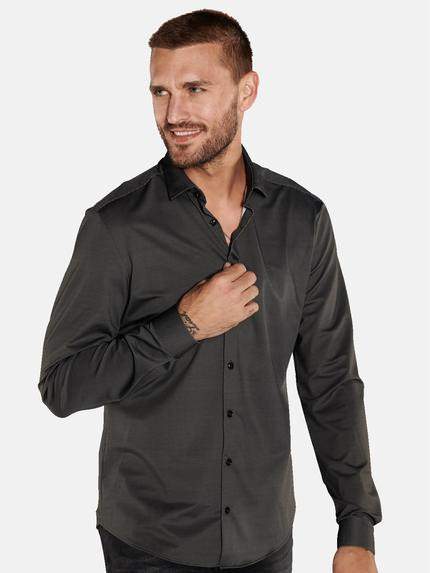 emilio adani Herren Langarm-Hemd aus Jersey Schwarz 36024 emilio adani Herren Langarm-Hemd aus Jersey Schwarz 36024