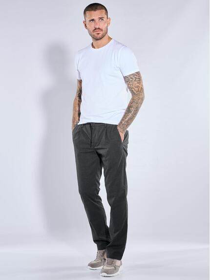 emilio adani Herren Chino straight Dunkelgrau 39879