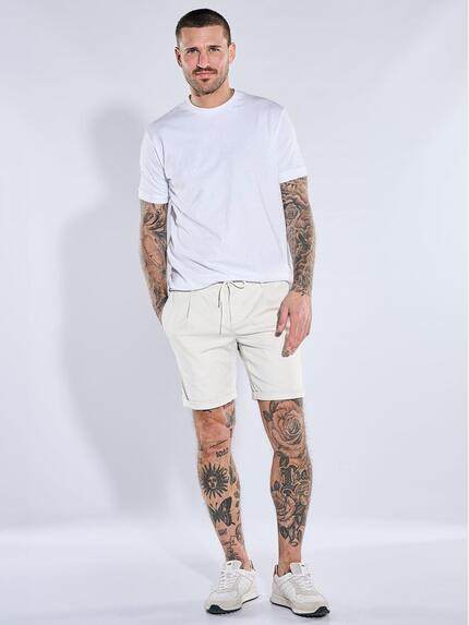 emilio adani Herren Bermuda-Chino mit Tunnelzug Hellgrau 40361
