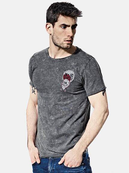 emilio adani Rundhals T-Shirt Anthrazit