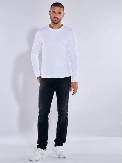 emilio adani Herren Langarmshirt "My Favorite" Reinweiss 32775