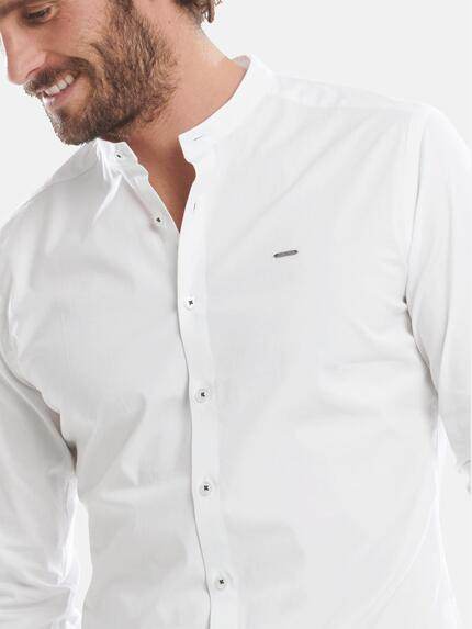 emilio adani Herren Stehkragen-Hemd Weiß 30326 emilio adani Herren Stehkragen-Hemd Weiß 30326