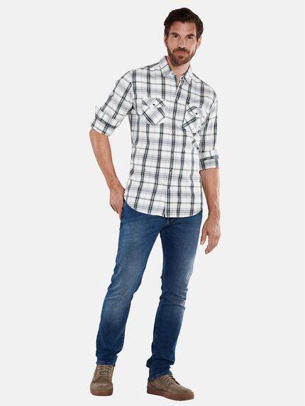 engbers Herren Langarm-Hemd kariert Weiß 35608 engbers Herren Langarm-Hemd kariert Weiß 35608