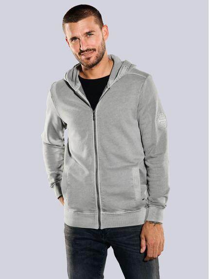 emilio adani Sweatjacke mit Kapuze Silbergrau