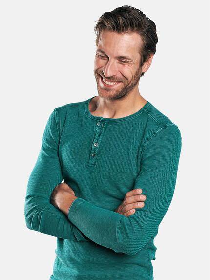 emilio adani Herren Sportives Henley Shirt Türkis 30200 emilio adani Herren Sportives Henley Shirt Türkis 30200
