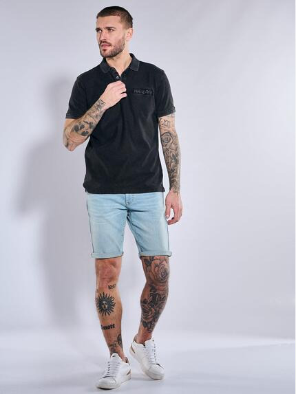 emilio adani Herren Polo-Shirt strukturiert Schwarz 37091 emilio adani Herren Polo-Shirt strukturiert Schwarz 37091