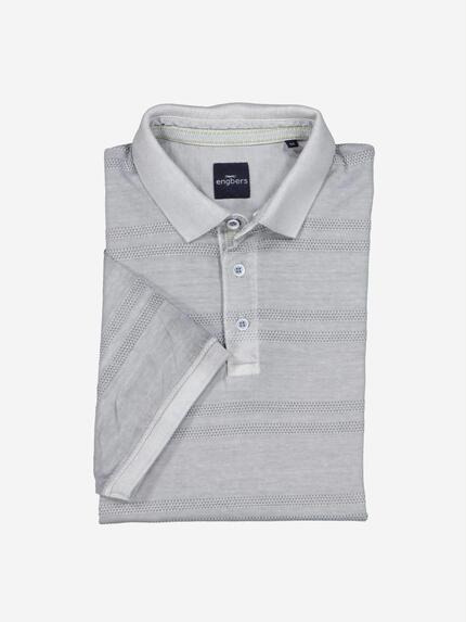 engbers Polo-Shirt strukturiert Grau
