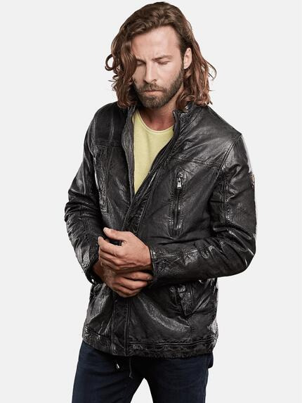 emilio adani Lederjacke Anthrazit