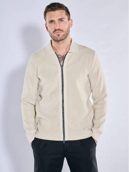 emilio adani Polo-Shirt Langarm Braunbeige