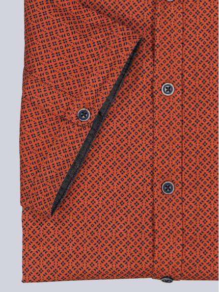 engbers Herren Kurzarm-Hemd gemustert Rostorange 39185 engbers Herren Kurzarm-Hemd gemustert Rostorange 39185